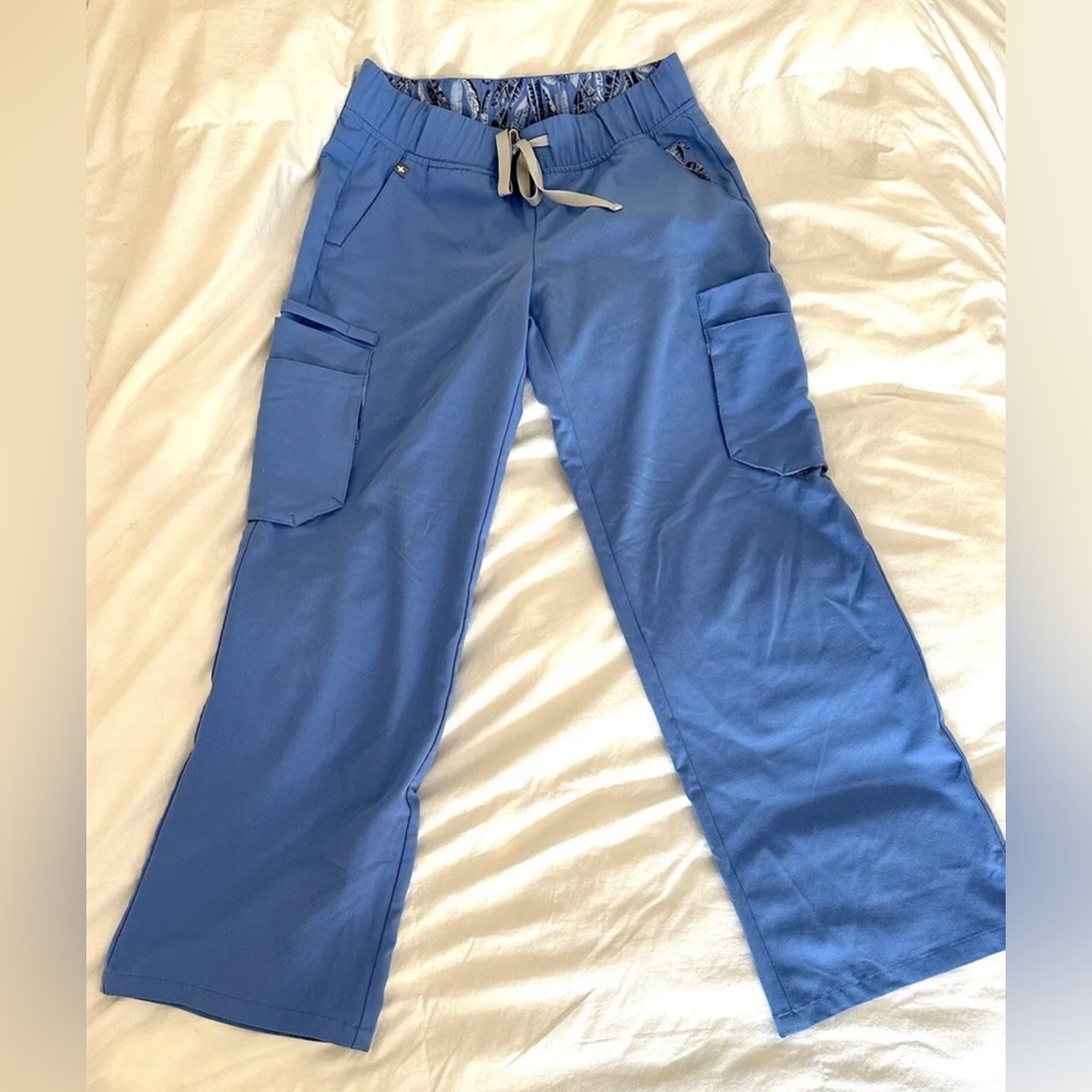 Figs Women's Light Blue Tema Scrub Pants size S